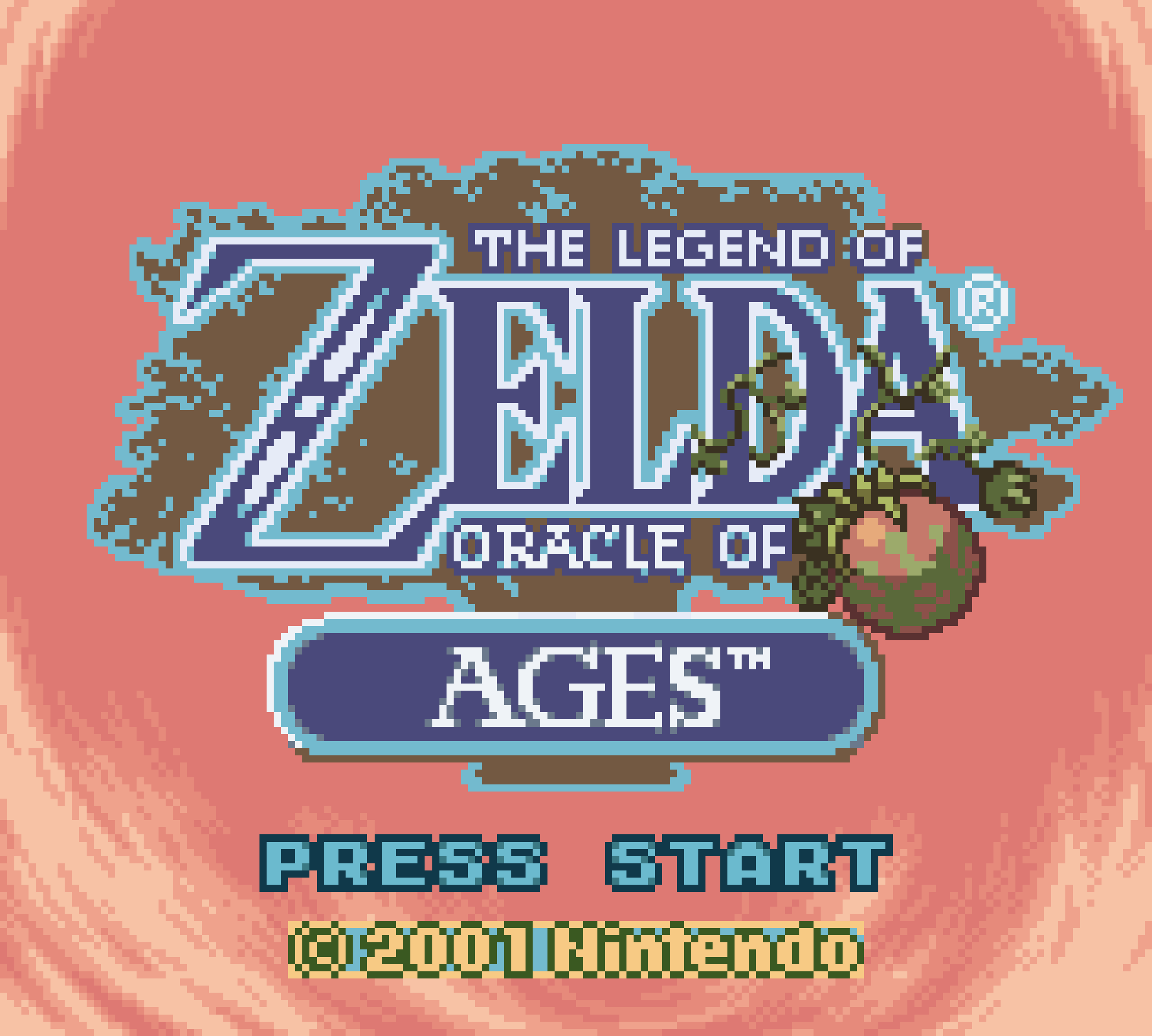 The title screen for ‘The Legend of Zelda: Oracle of Ages.’