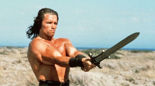 The author preparing for April. (no, it's just Conan the Barbarian)