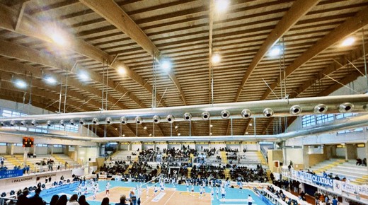 The Palasport of Cisterna di Latina, home of the Cisterna Volley, before Trento vs Cisterna, March 16th 2025