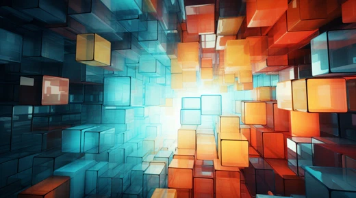A geometric pattern of 3D cubes.