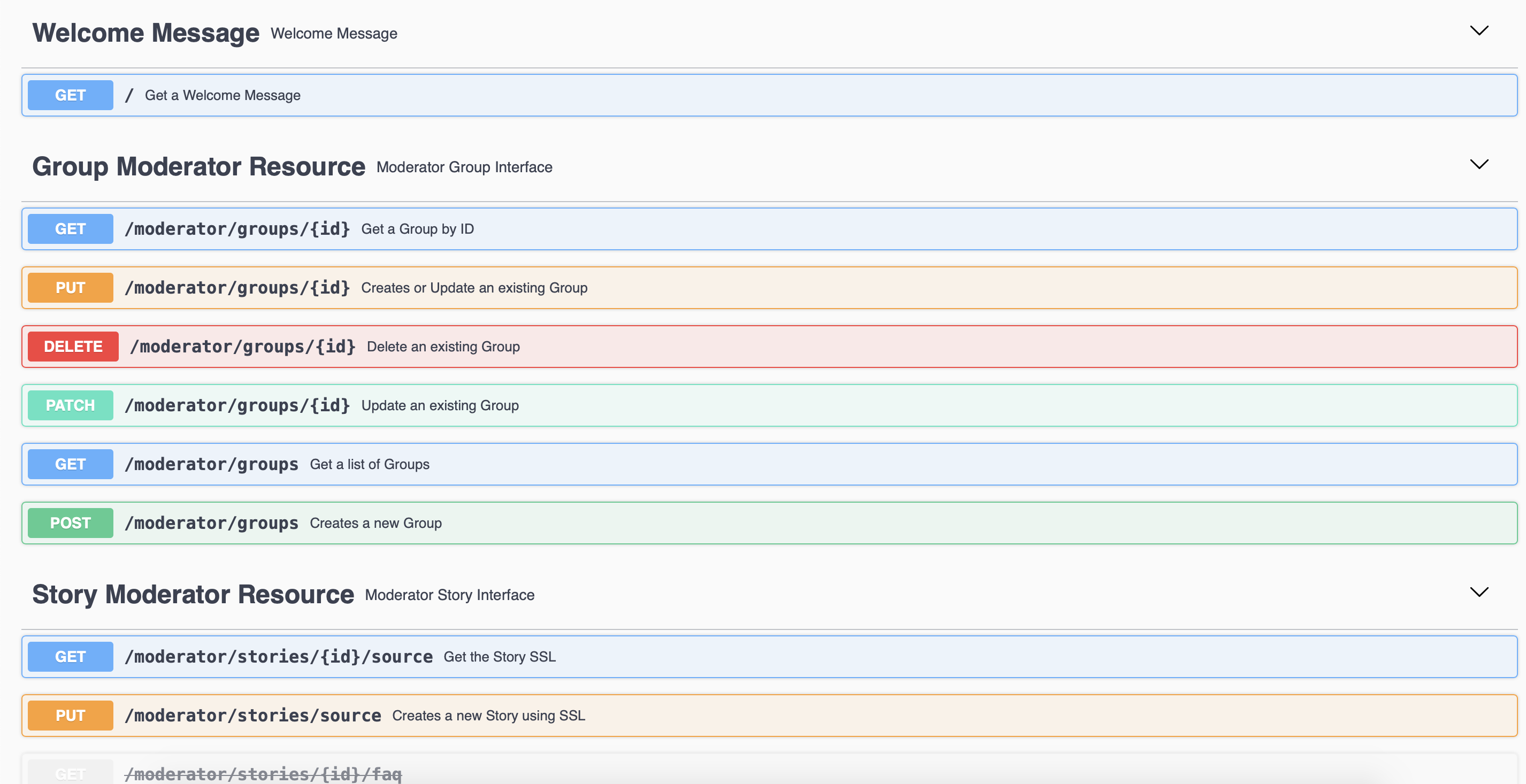 An example of the documentation generated by Springdoc.