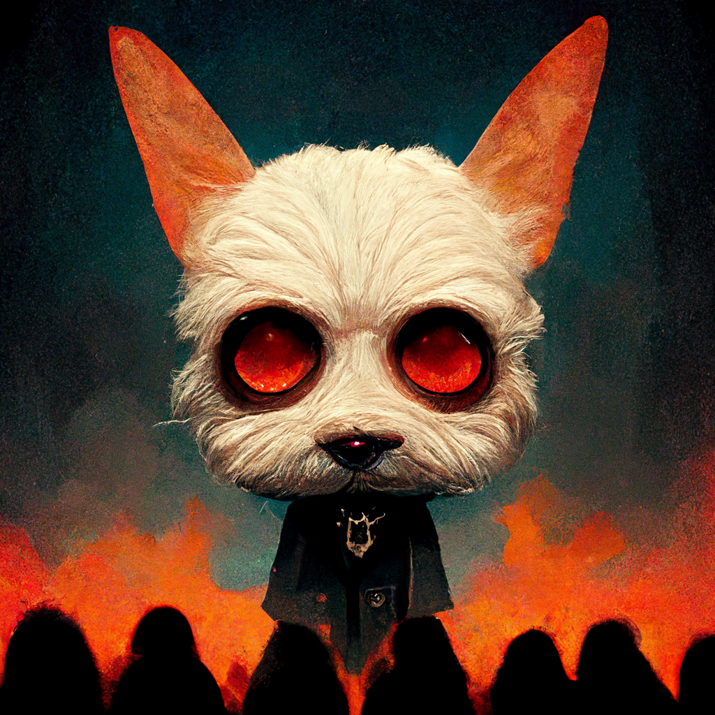Image for “master of puppets”. The AI clearly likes puppies instead.